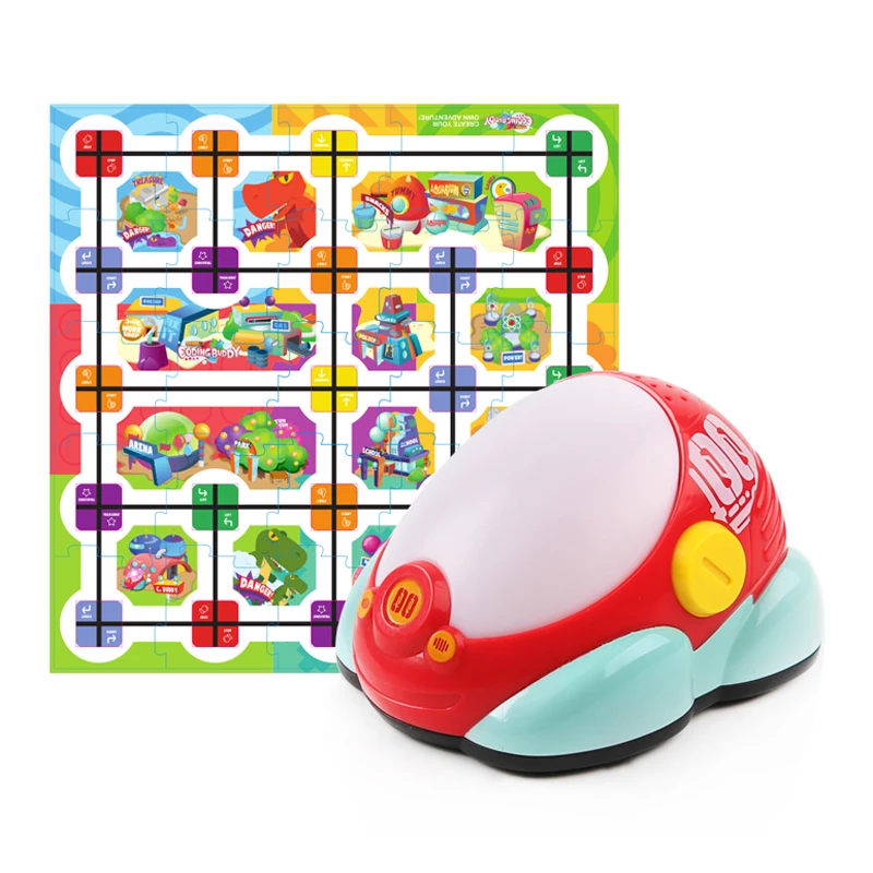 Coding Robot with Paper Puzzle Card Music Novelty Education Color sensor Program robotic toys