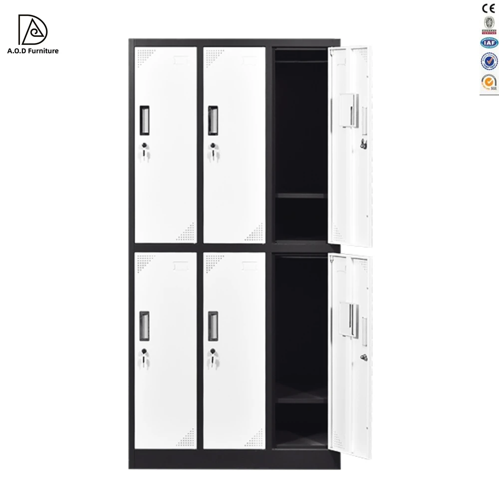 Office Hotel Home plastic lockers which durable than metal locker steel school/gym 6 Door Metal Lockers