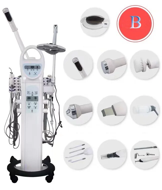 Auro Vertical 9 in 1 Skin Care Facial Lifting Ozone Hot Facial Steamer Magnifying Lamp Beauty Device For Salon Use