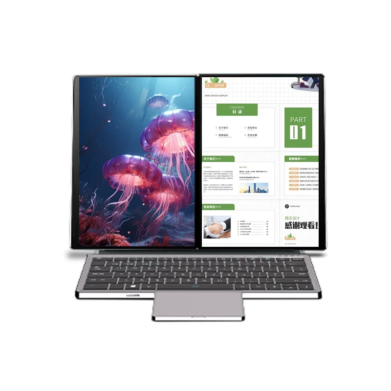 Manufacturer 2 In 1 Laptop i7 cheap 10.95-inch Dual Screen Laptop dual Monitor Laptop for work