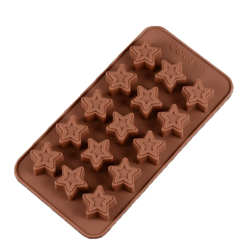China Factory Direct Supply 3d 15 Mini Stars Unique Silicone Chocolate Molds