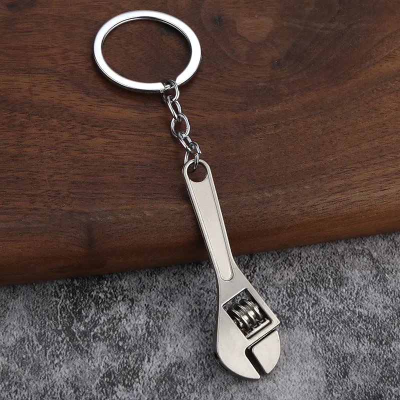Wholesale Wrench Key Chain Practical Metal Hammer Pliers Blank Metal Custom Square Sublimation Zinc Alloy Keychain