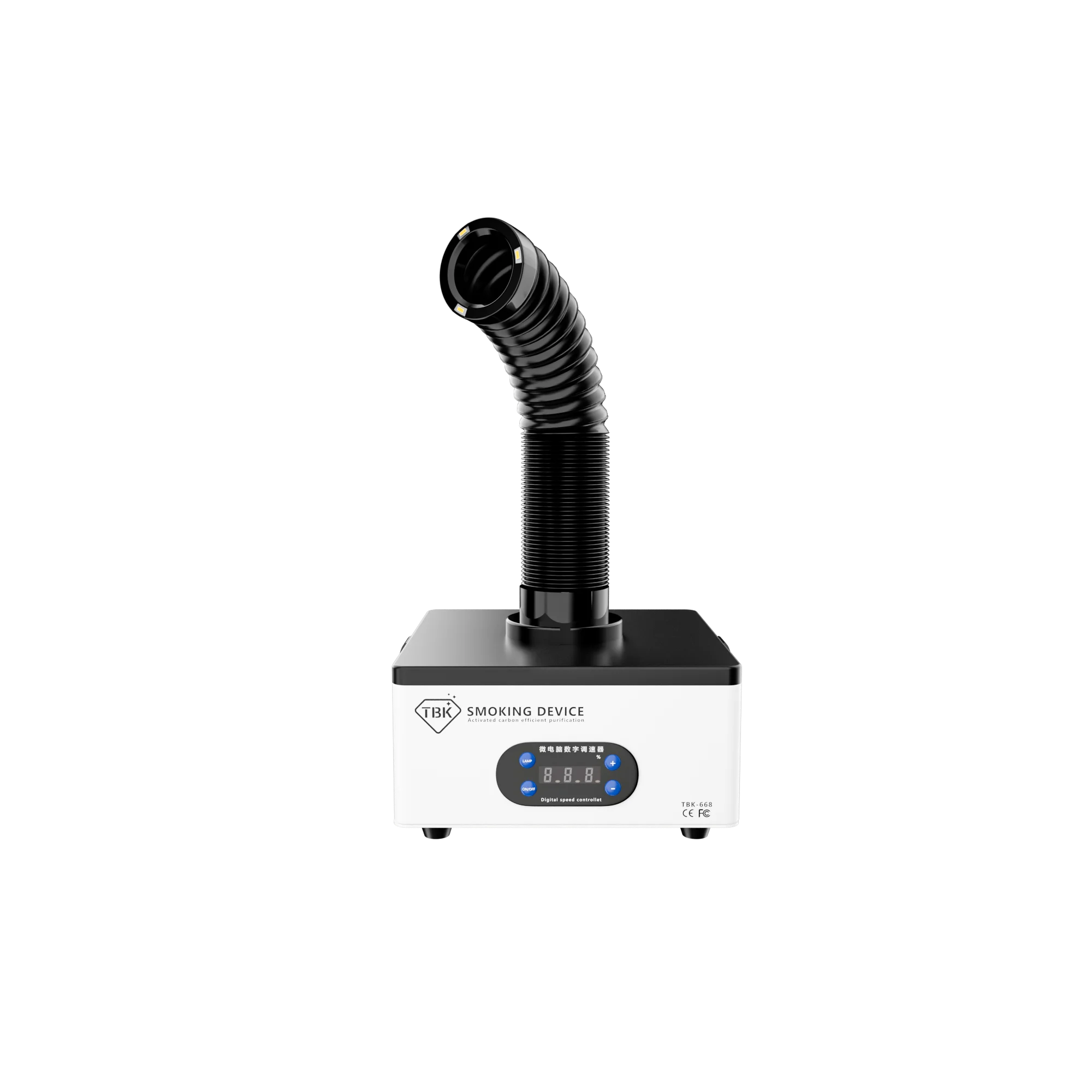 TBK 668 Laser Fume Extractor Mini Low Noise Smoke Absorber Fume Purifier with 4 Layers Filters