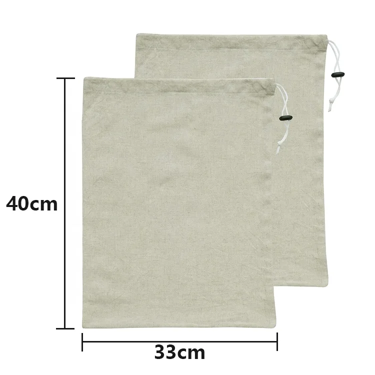 Eco friendly Washable GRS Certified Cotton Packaging Recycled Fabric Bag