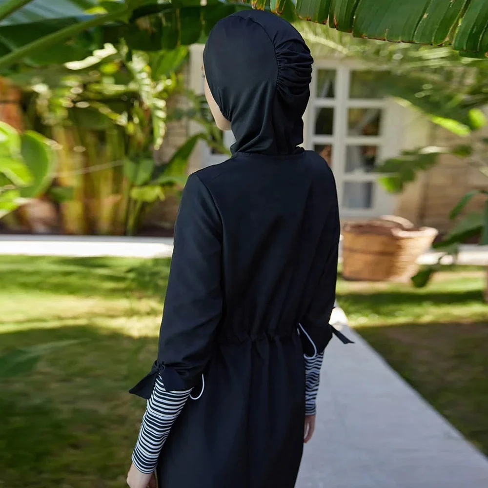 2024 Custom Islamic swimming Suit Full Cover 3 PCS hijab Swimsuit dress Women Modest Muslim Swimwear