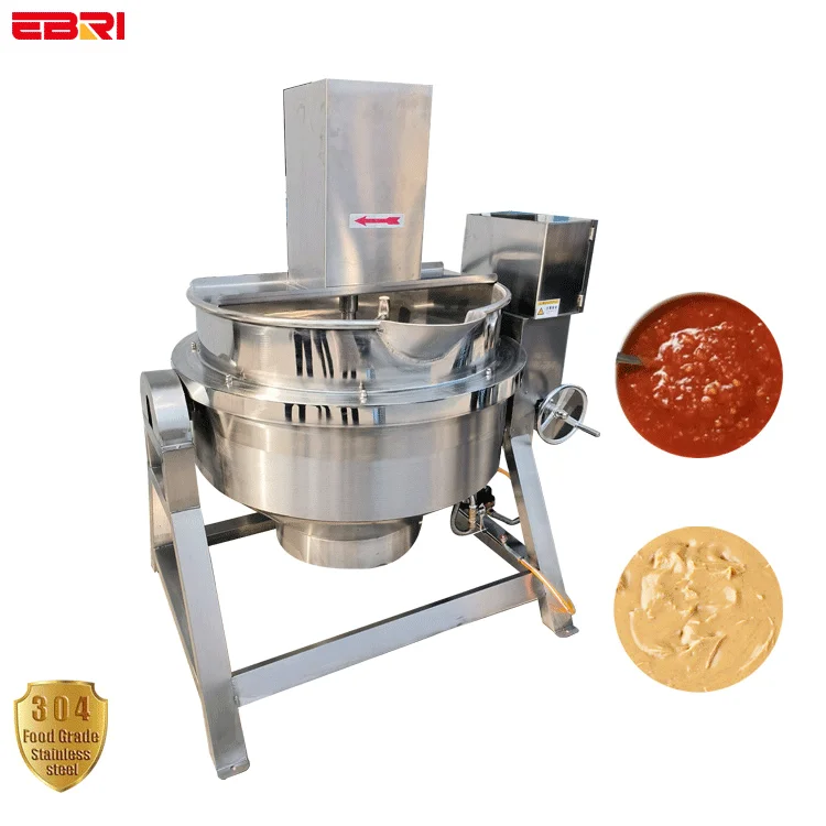 Customizable jam making jacketed steam kettle steam jacketed milk boiling kettle steam jacketed kettle with stirrer