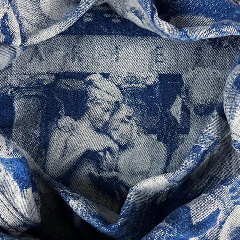 DiZNEW High Quality Jacquard Craft Custom Design Logo Wholesale Clothing Mens Jeans Pants 2023