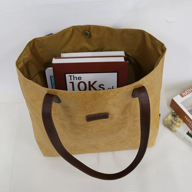 Customized Logo Women Reusable Shopping Bag Portable Tyvek Large Tote Bag