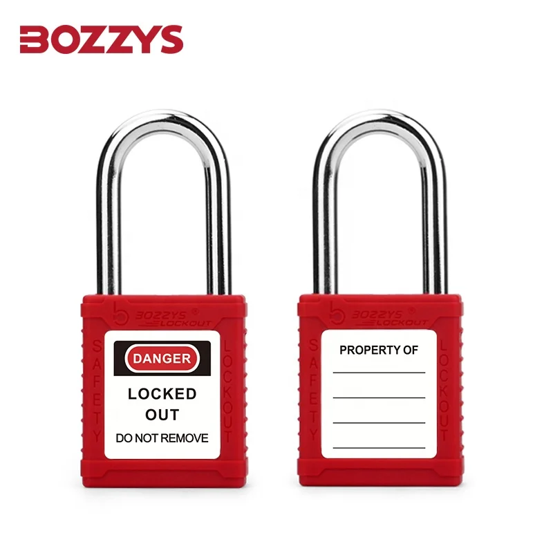 Keyed Alike 38MM Safety Padlocks with Custom Laser Coding and Label for Industrial Lockout-tagout Use on Conductive Areas