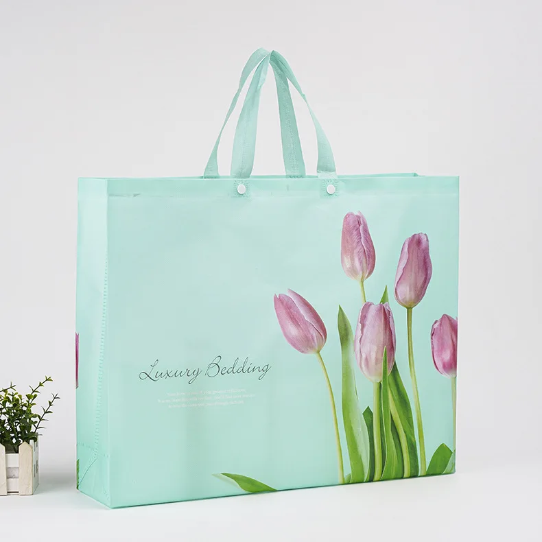 Wholesale Ins Style Fancy Shopping Gift Bag Laminated Non Woven Clothes Advertising Bag Non Woven Bags 100 Gsm