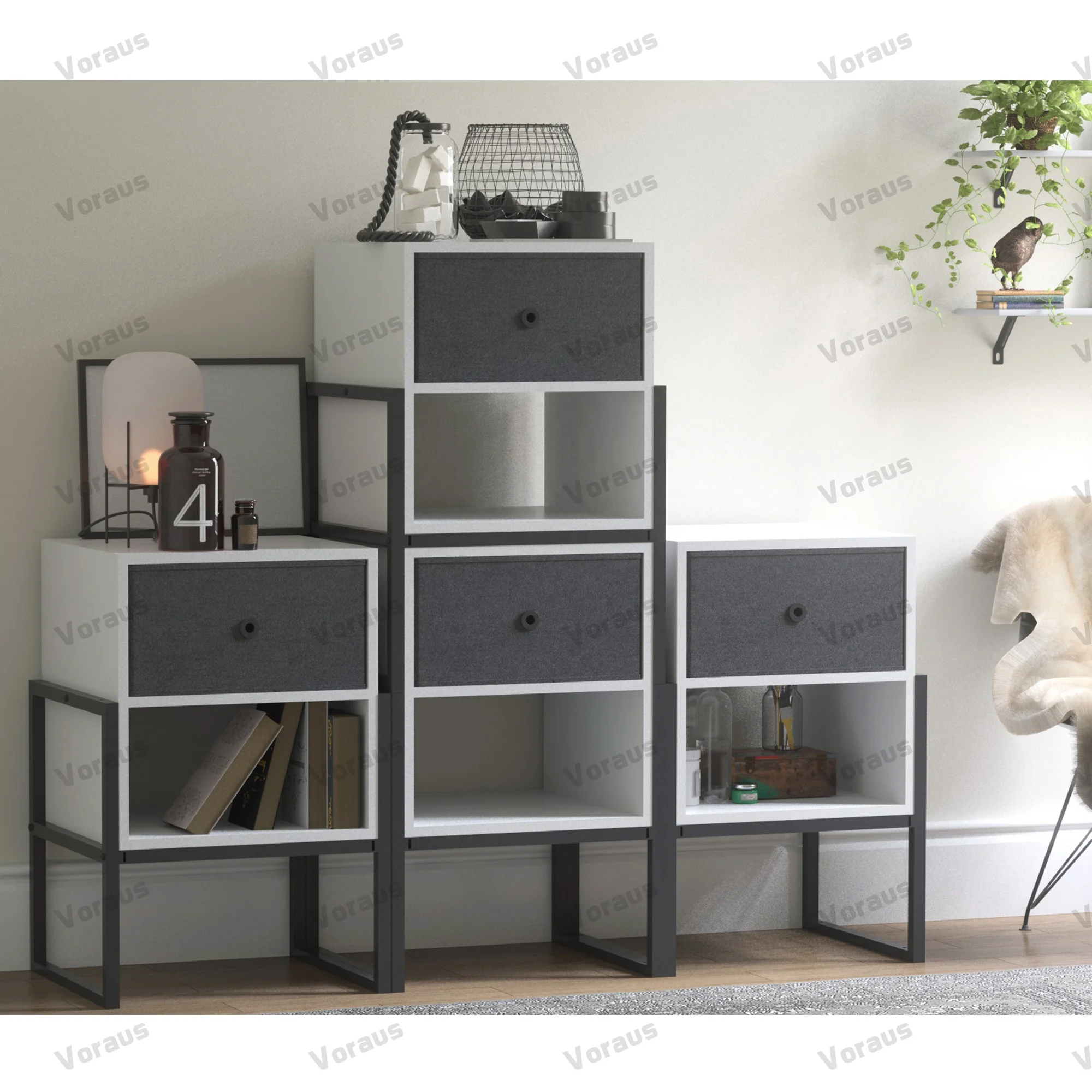 Independent design , Patent style Adjustable Building Block Storage Cabinet with Non woven fabric drawer