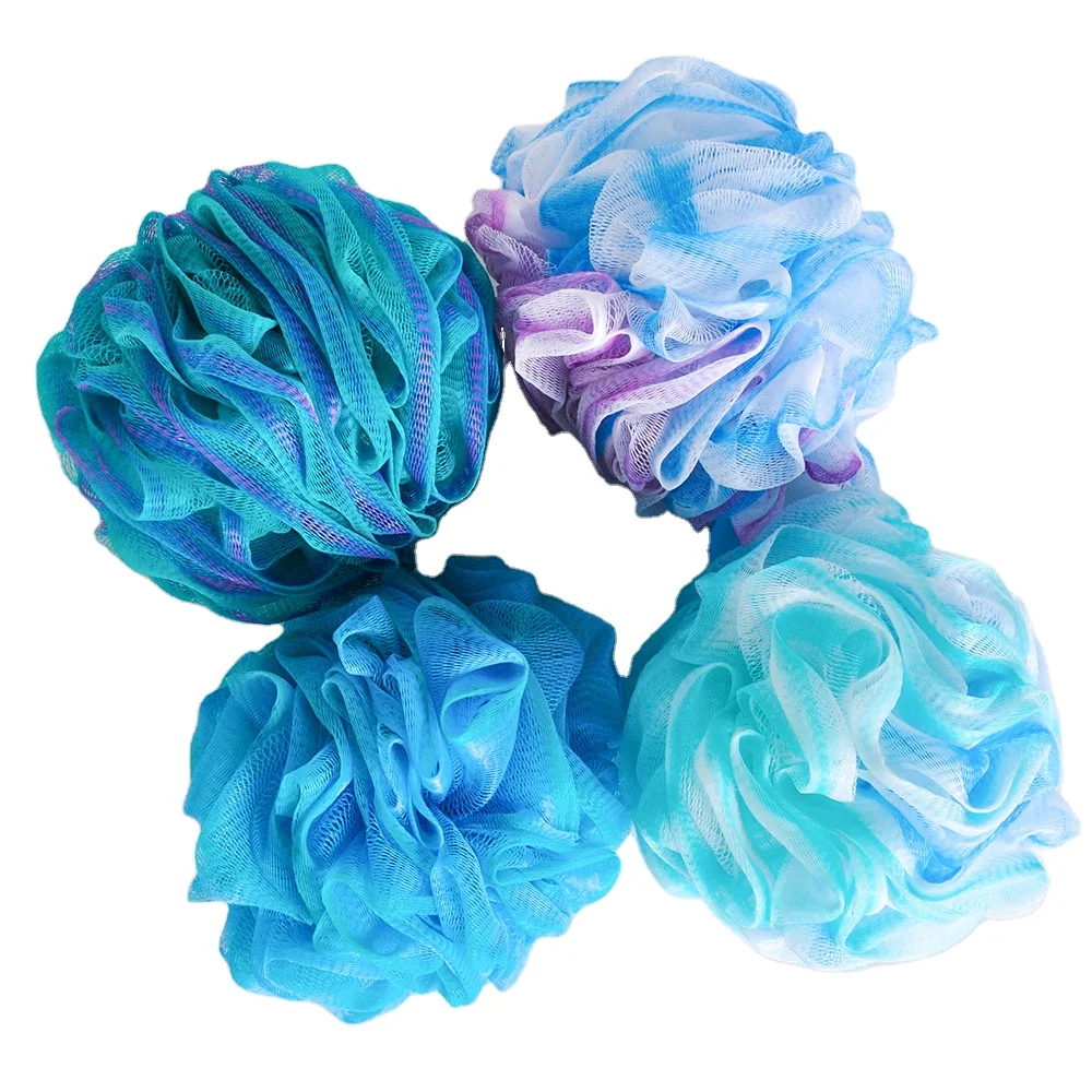 Большая губка для ванны душа пуф Loofahs Экологически чистая отшелушивающая сетчатая щетка мяча