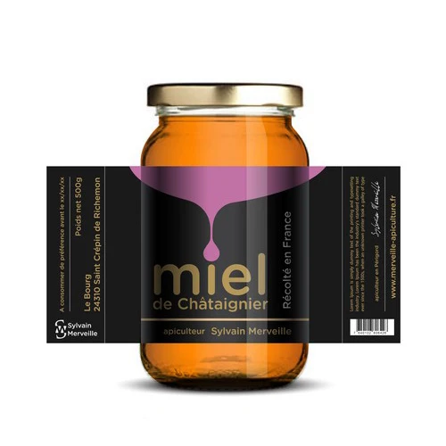 Digital Printing Custom Private Logo Waterproof Bee Honey Self Adhesive Label Sticker Jam Food Bottle Honey Jar Packaging Label