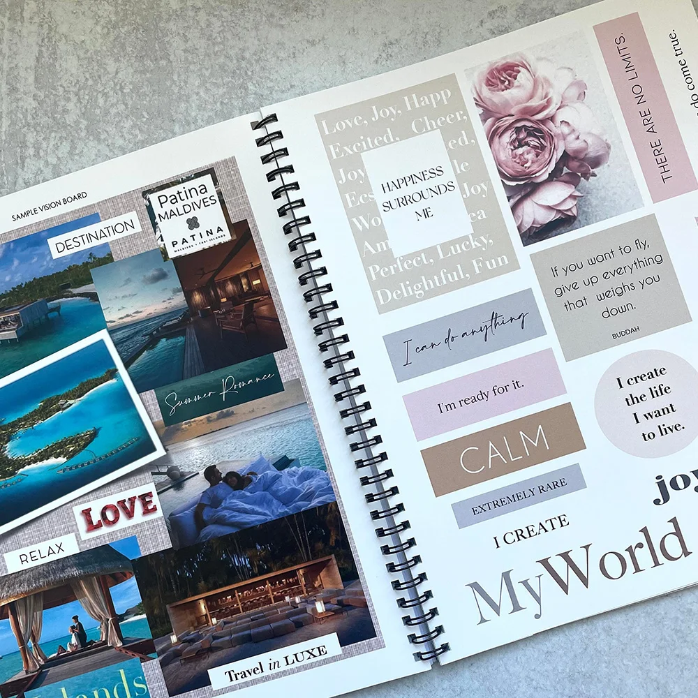 Manufacturer Custom Printing POWERFUL VISUALIZATION Vision Board Book Planner