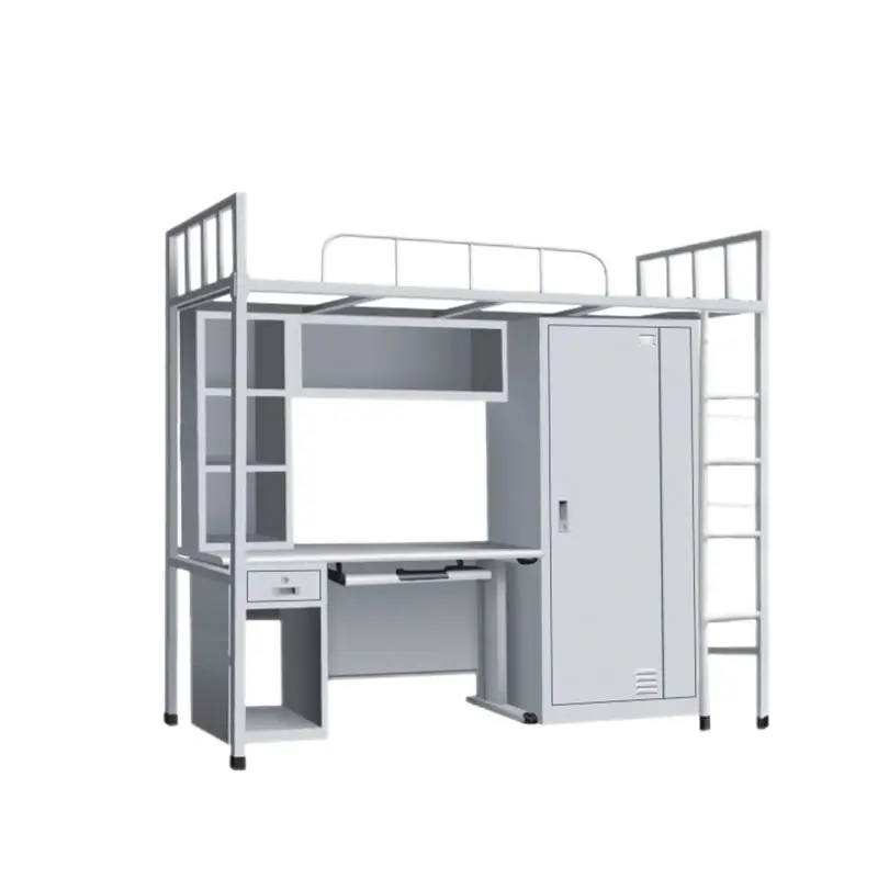 Modern Metal Bunk Beds for Adults Efficient Use for Student Apartments Rent & Bedroom in School & Hospital School Furniture