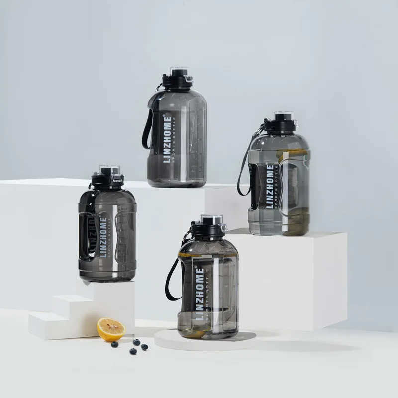 Summer New 1.7/2.7L Large Capacity Gym Plastic TonTon Bucket Water Jug Sport Fitness Water Bottle With Scale