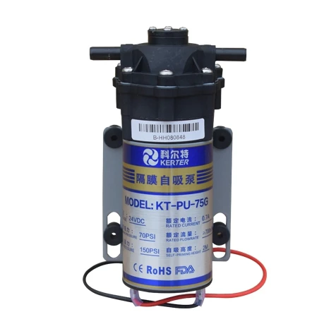 DC24V 75GPD mini water purifier filter machine self-priming booster ro water pump for household reverse osmosis system using
