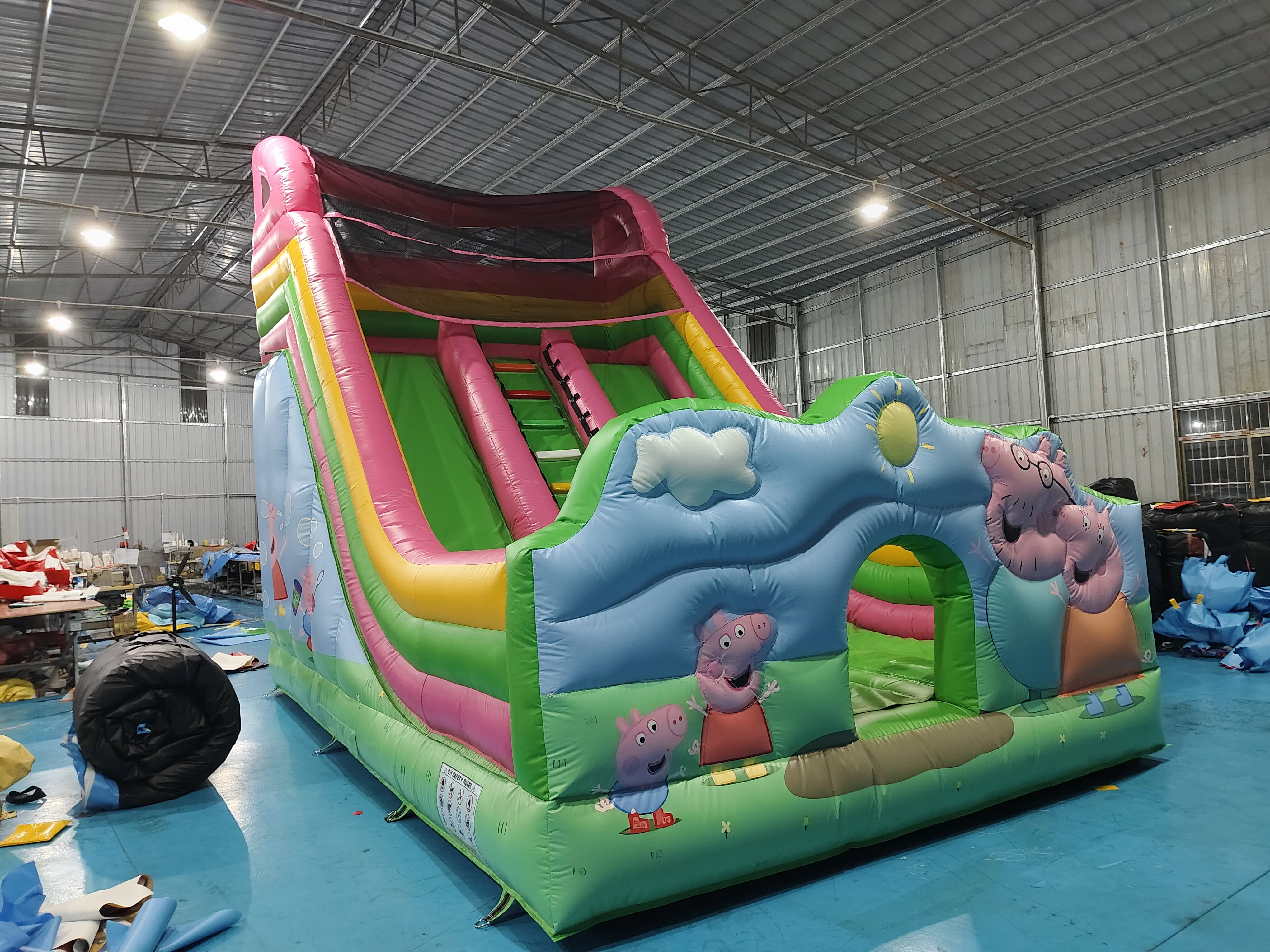 Inflatable Dry Slide Commercial Cartoon Kids Playground Inflatable Slide Outdoor Inflatable Park Bounce House With Slide