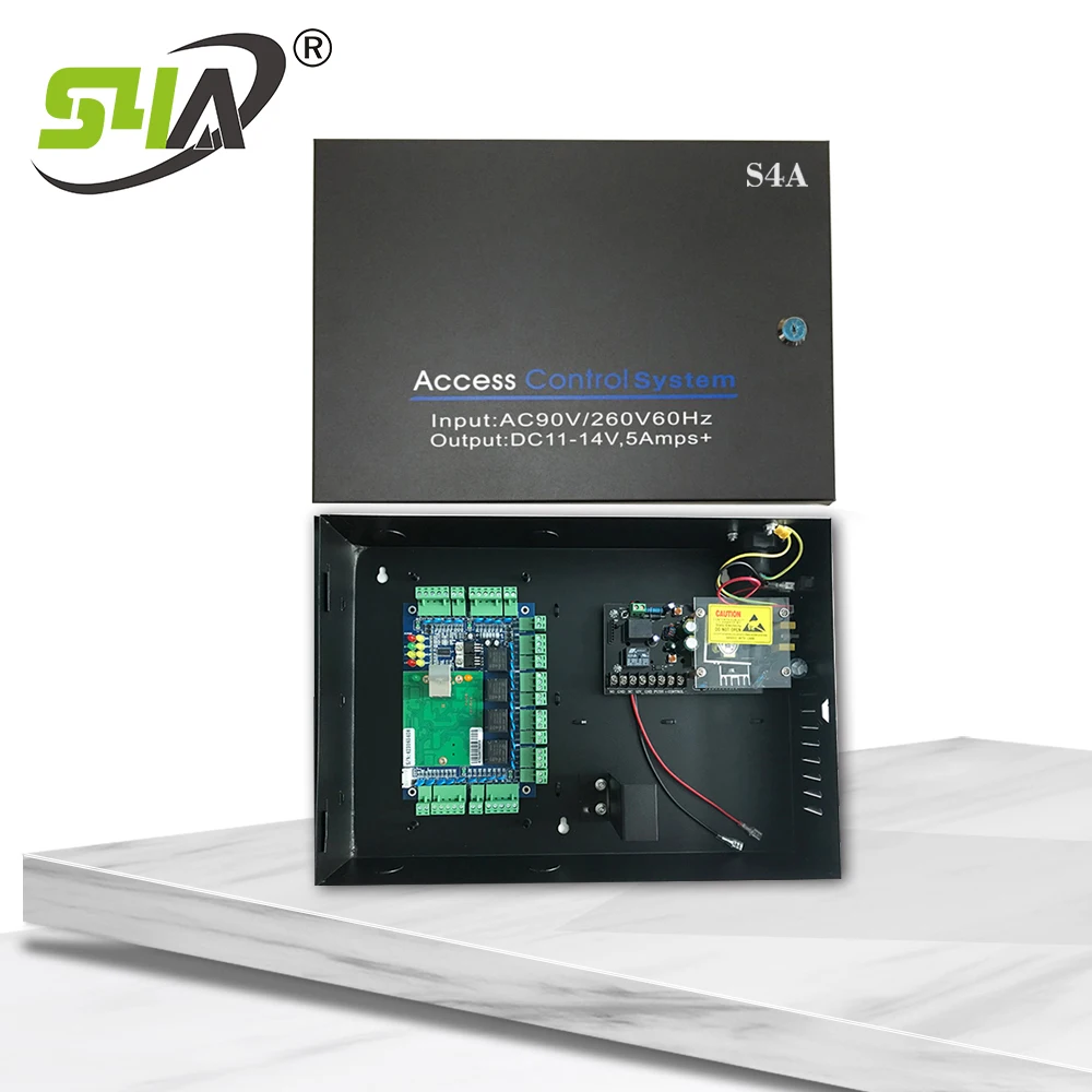 Ethernet 4 Door Network Access Control Units For AC110V/220V Wide Voltage Access Power Supply Controller