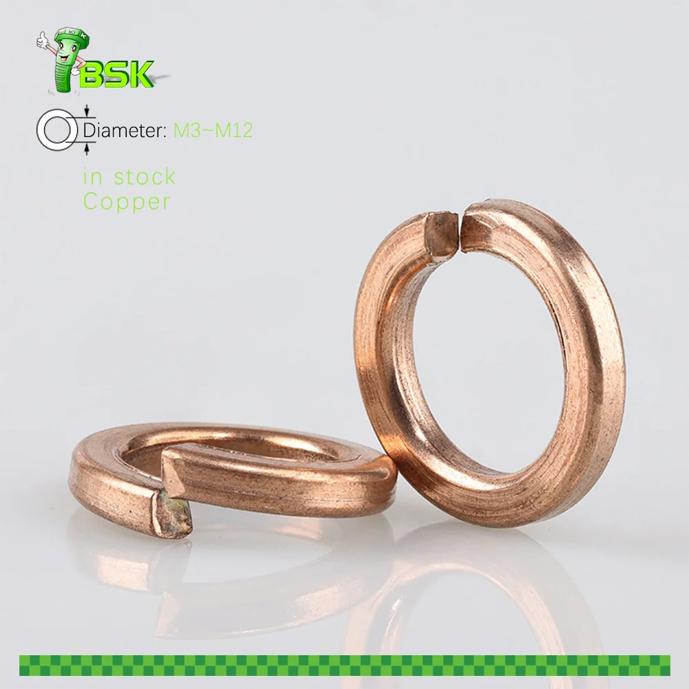 DIN 127 Bronze Copper Brass Split Spring Lock Washers M3 M4 M5 M6 M8 M10 M12 Split Lock Washers copper washer set