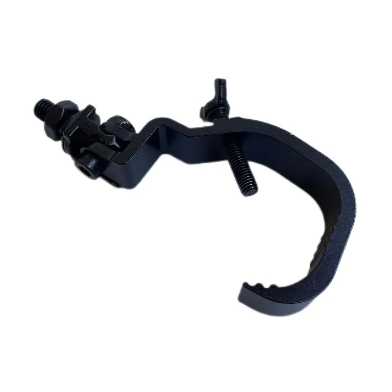 Aluminum Alloy Clamp Safety Hang Truss Steel Pipe Clamp Black Lighting Hook for Stage Light Fastener