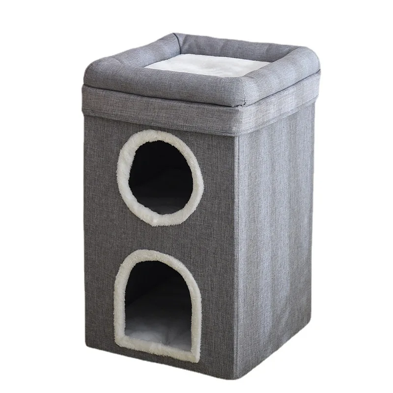 Warm Removable Washable Fully Enclosed Easy To Clean Foldable All Season Universal Pet Cat Nest