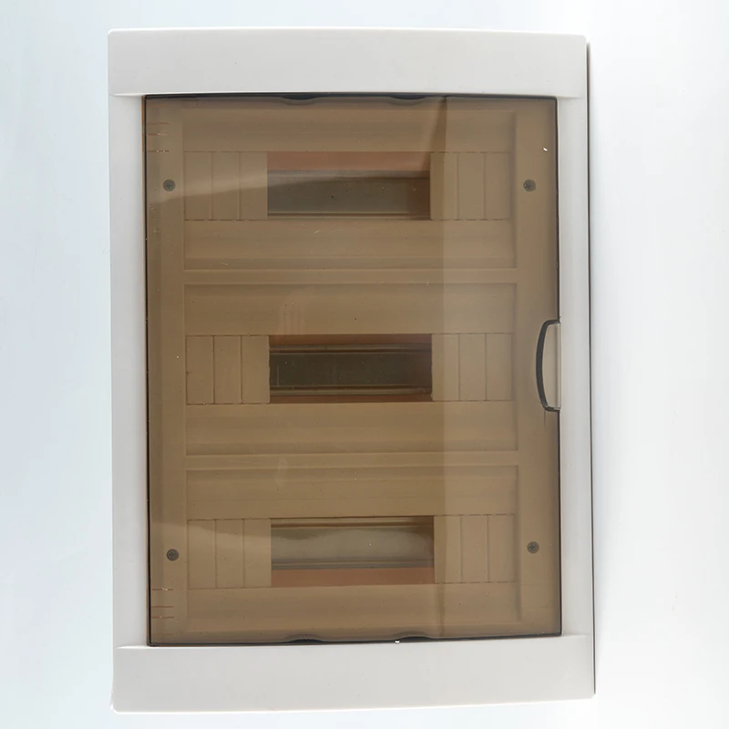 Пластиковая распределительная коробка для электрооборудования, 36 вариантов, прозрачная крышка, белая поверхность окна