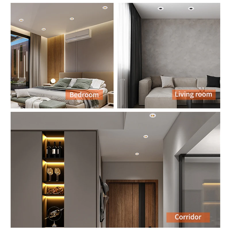 Factory Round Anti Glare Spotlight LED Recessed Ceiling Light Spot Lights Led Downlight with 2 years Warranty