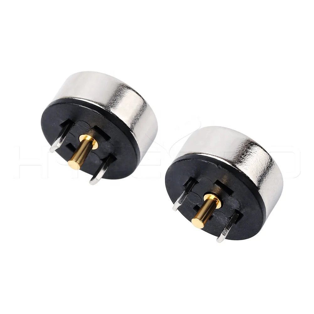  Круговой 24V зарядный 2 pin позолоченный пружинный контакт Пружинные контакты SMT/SMD набор намагниченных насадок разъем для печатных