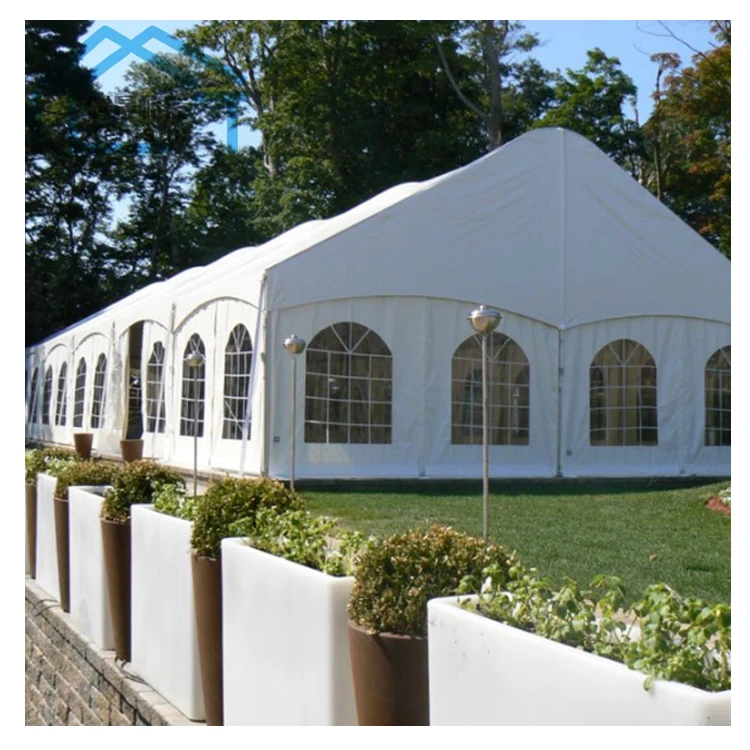 Оптовая продажа 40x40 40x50 40x60 м белая крыша ПВХ ПВДФ многосторонняя ткань для мероприятий звукостойкая Свадебная палатка