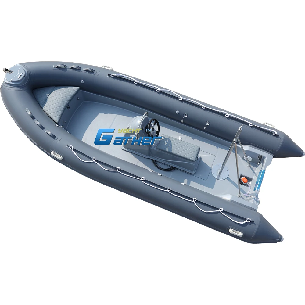 CE Certification High Quality fiberglass hull rib boat RIB520AN new model rigid inflatable boat customized accepted