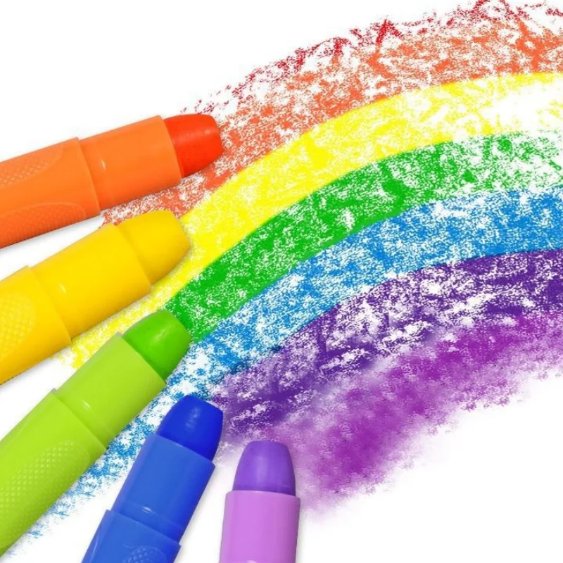 12-Color Oil Painting Crayon Set Spin Flash Stick with Silky Smooth and Washable Graffiti for Artistic Expression