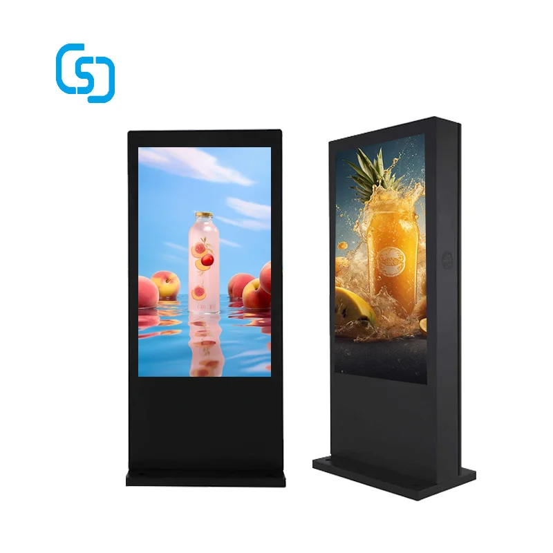 High Brightness Touch Screen Waterproof 3000 nits Android Floor Stand Lcd Ad Screen Digital Outdoor Advertising Display Signage