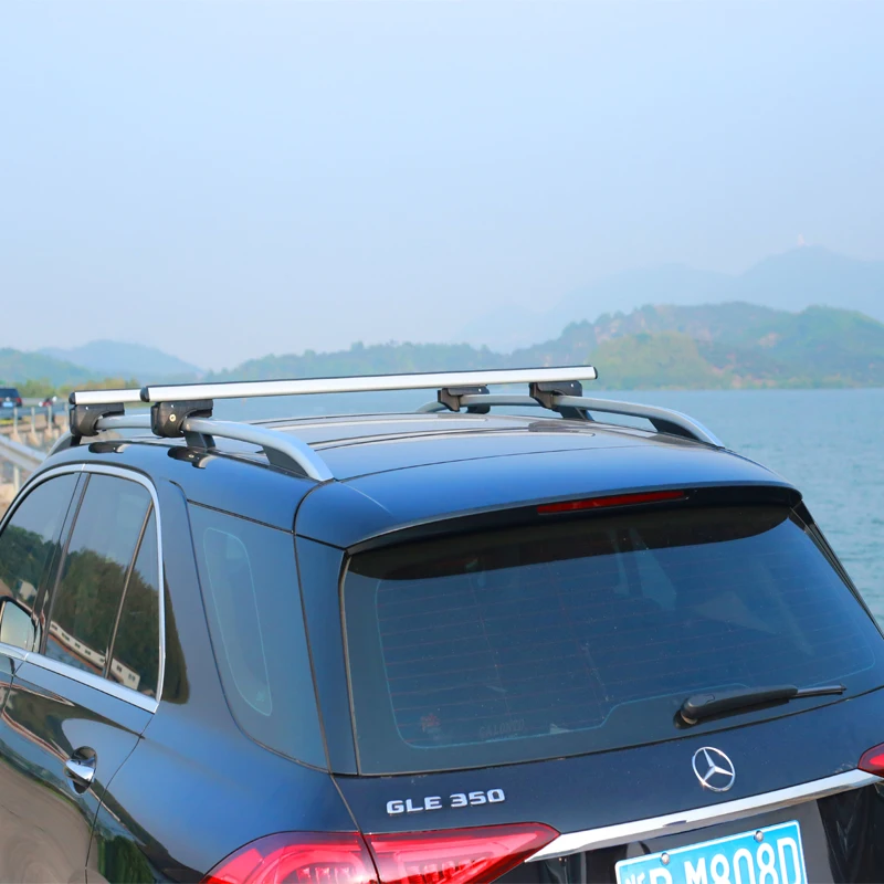 Car Roof Rail Rack Universal Adjustable Aluminum Cross Bar With Lock B05