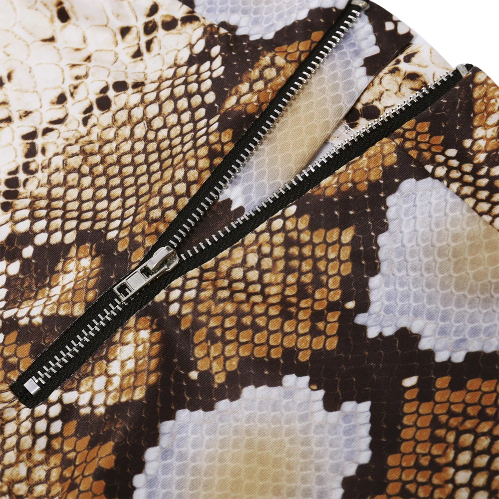 
Summer Sexy Frinted Serpentine Short Skirts Women 