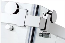 Раздвижная дверь для ванны и душа из закаленного стекла без рамы нержавеющей стали