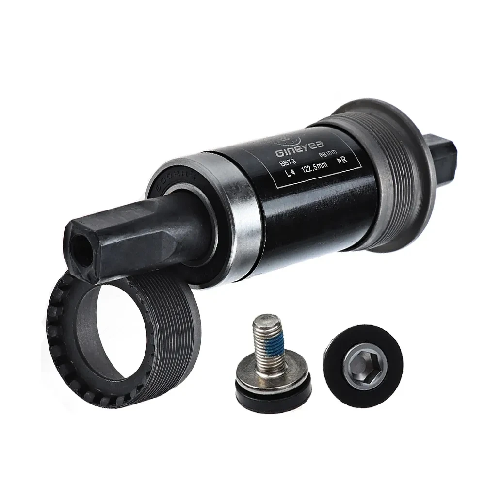 Gineyea Bike Bottom Bracket 116 118 120 122.5 127.5 mm Crank Axis Quare Hole MTB Bicycle Parts BB FOR Square Tapered Spindle