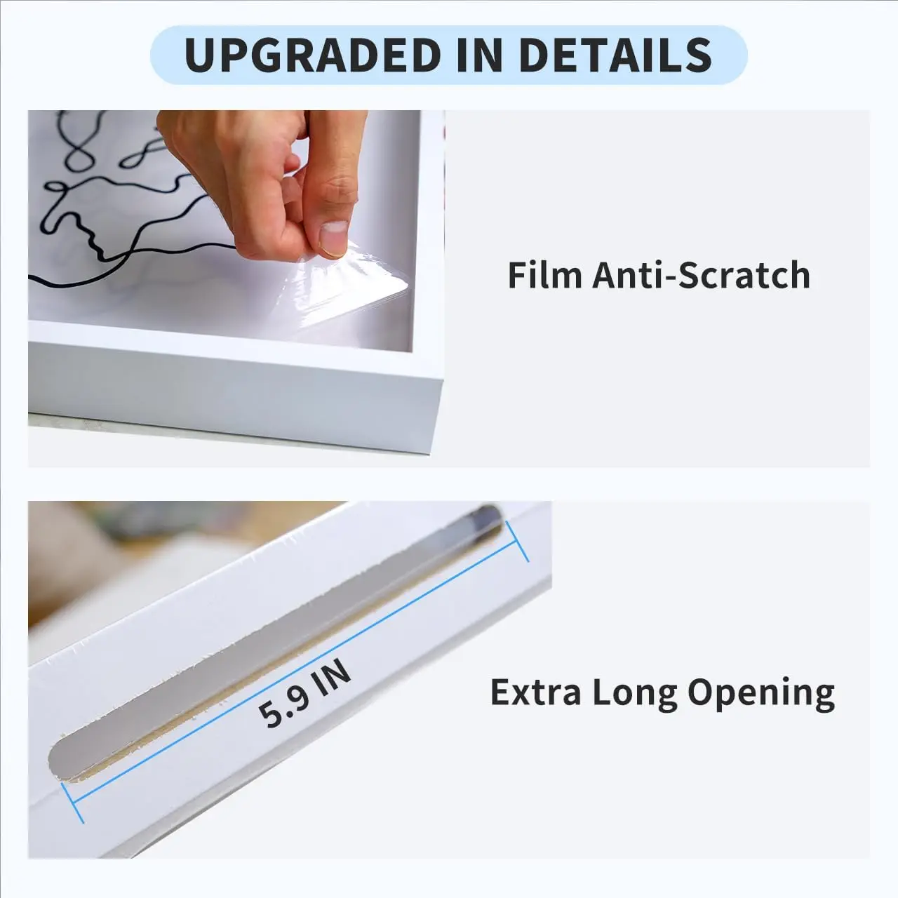 Wooden Ticket Holder Shadow Box Top Loading Display Case Frame Travel Map World Memento Frame for Plane Train Concert Tickets