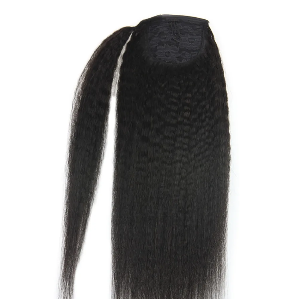 malaysian clip in hairpieces grey brazilian long virgin curly weave afro kinky straight drawstring human hair ponytail extension