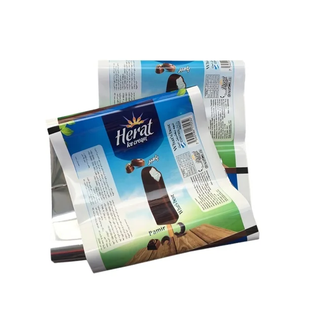 Custom ice cream packaging,High quality printed heat seal ice cream plastic packaging bag,sandwich packaging /plastic film roll