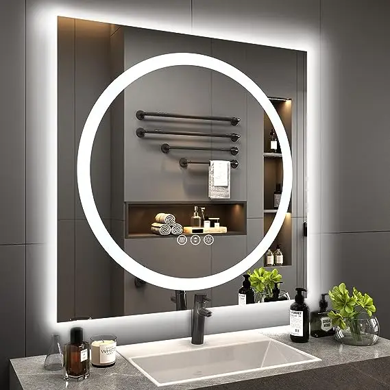 Customizable Factory Outlet Bathroom Wall LED Mirror Touch Sensor Switch with Standing Feature