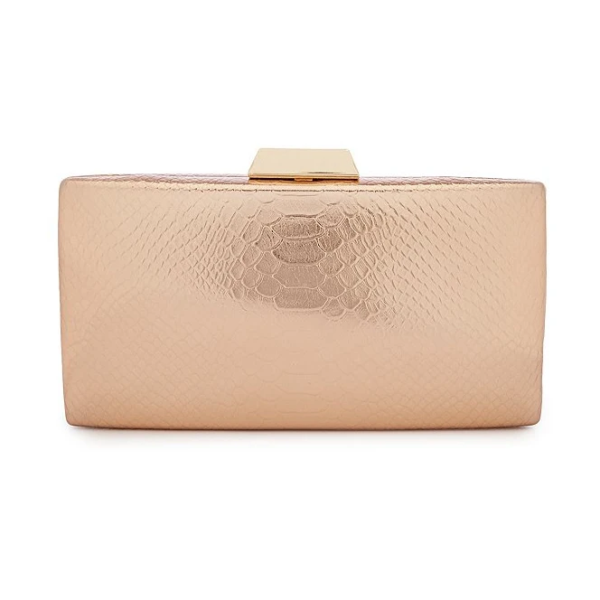 Часы Kiss розовое золото элегантный свадебный женский клатч вечерняя сумка