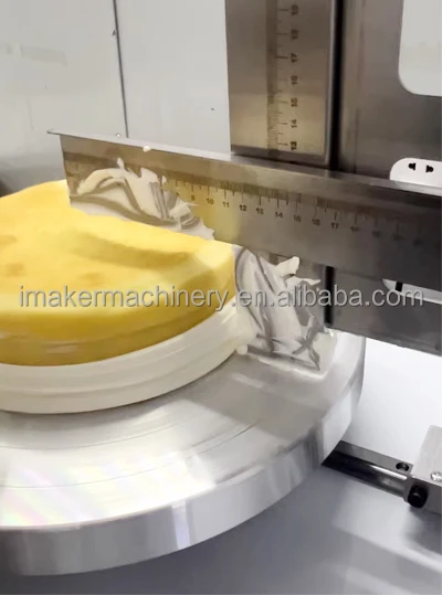 Adjustable Electric Cake Leveller maker Cream Edge Frosting machine tool Turn Table Rotating Smoother Slicer Scraper Machine