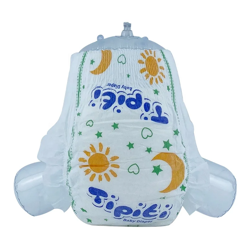 China Factory Bulk Kid Pampering Diapers Custom Breathable Soft Cotton Baby Nappies Diaper