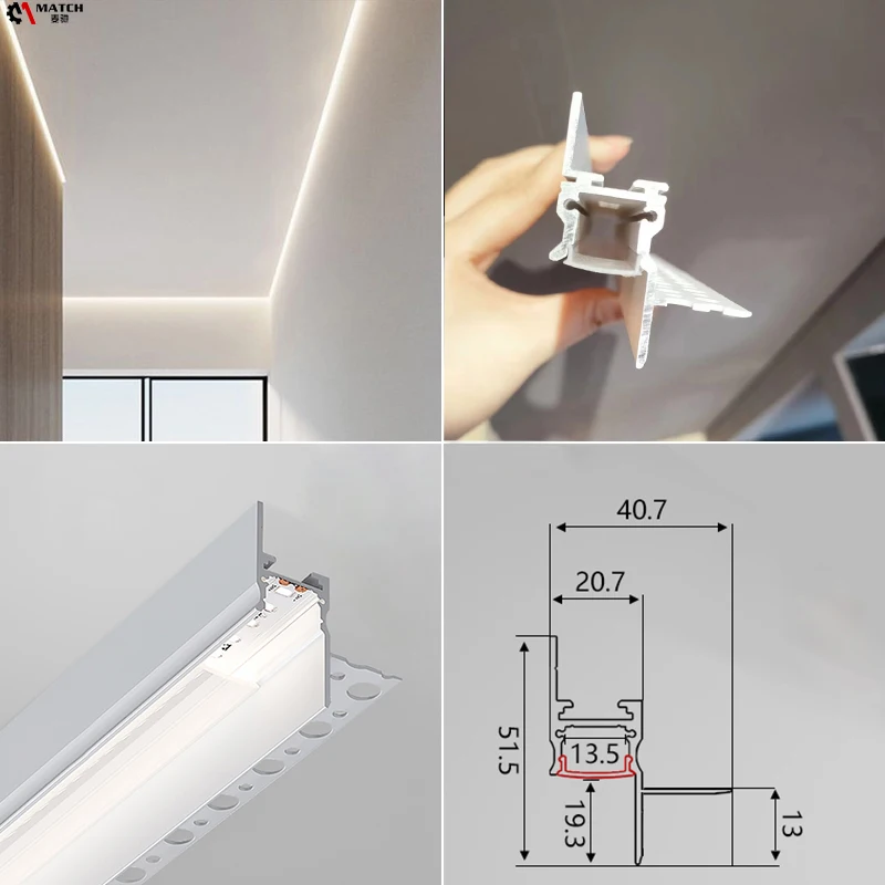 For light for home ceiling Extruded Aluminum Heatsink Led Extrusion Profile