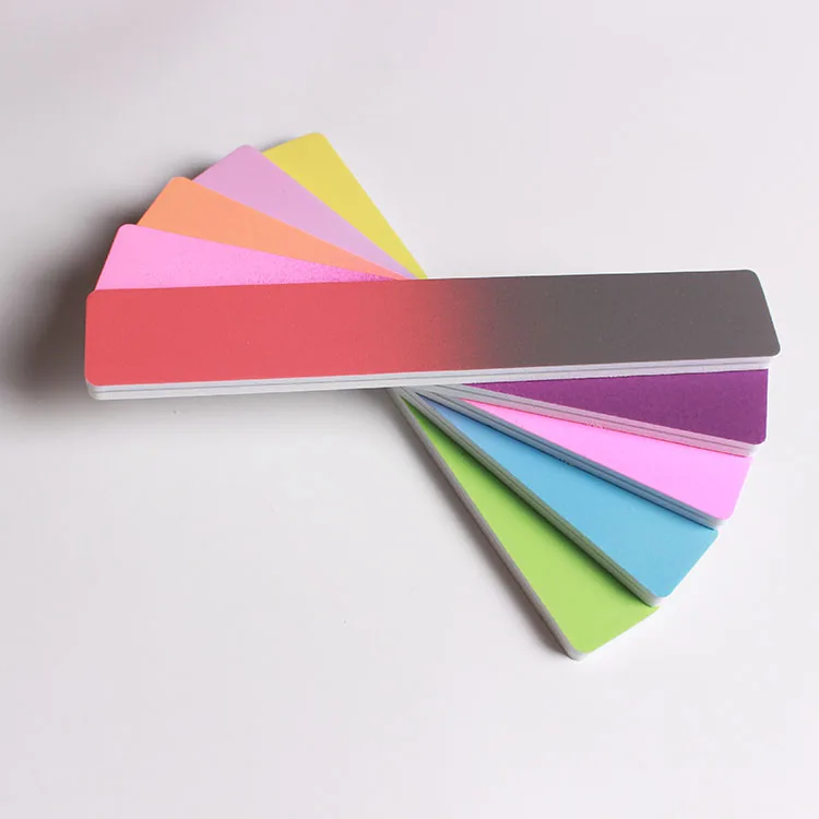 China supplier nail care tools eva gradient color 2 side nail buffer