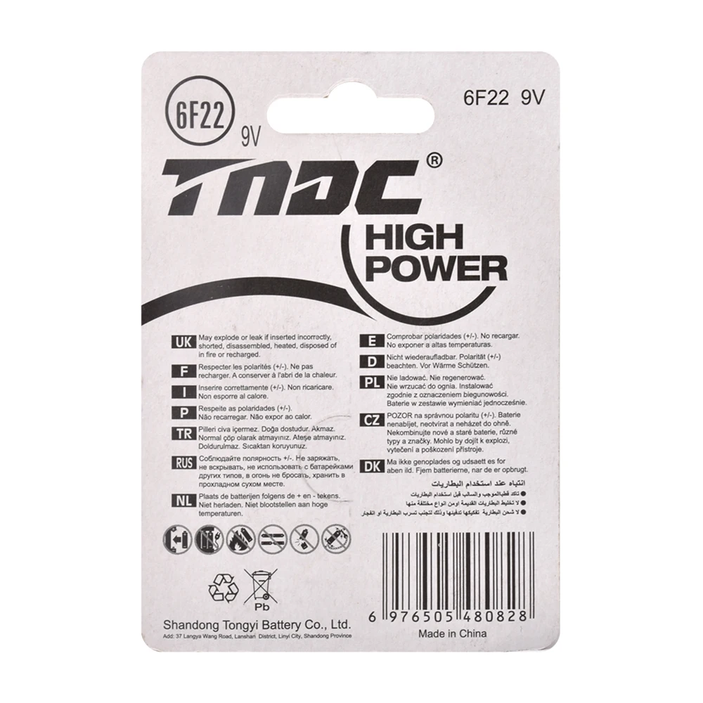 4.0Wh r6p Zinc Carbon 6F22/9V Dry Cell Battery Power Plus Super Heavy Duty Battery