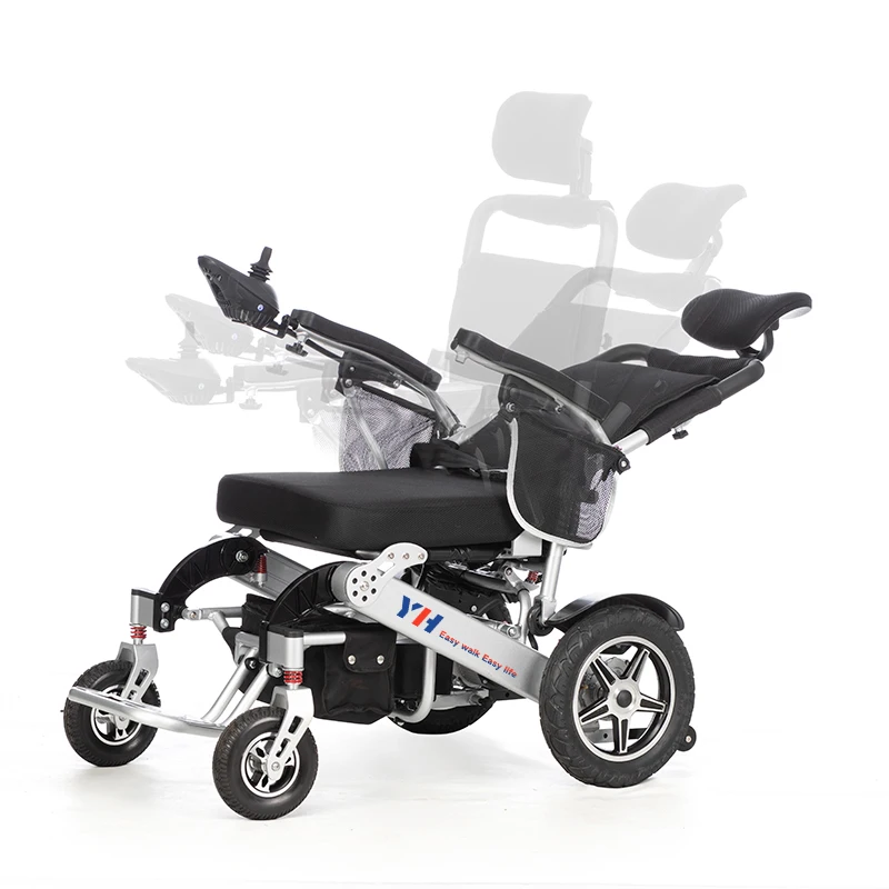 2022 UK Travel Lightweight Portable Wheelchair Folding Automatic Reclining Electric Wheelchair For Disabled