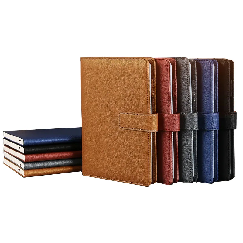 Cheap Custom A5 School Paper Notebook Daily Journal Diary Leather Cover Business Notebook With PU Magnet