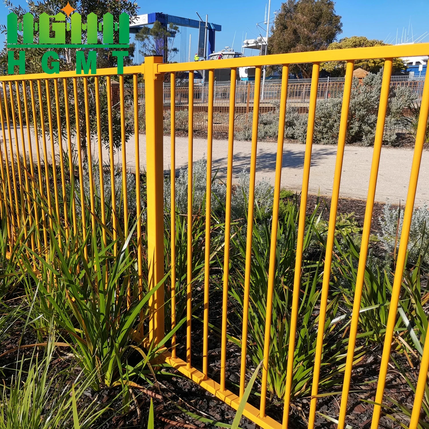 6 Ft Outdoor Garden Security Square Tube Designs Modern Wrought Iron Zinc Steel Tubular Perimeter Fence Panel